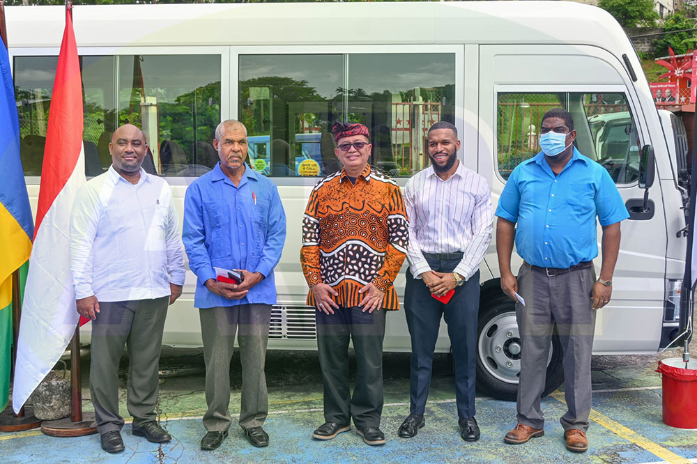 Indonesia donates school buses for children in North Leeward and North Windward